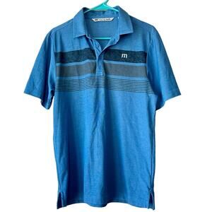 Travis Mathew golf polo stripe preppy country club prep performance size small​